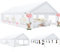 COBIZI Partyzelt 6x9,Metall Gestell Gartenzelt,Pavillon Wasserdicht verdickte PE-Plane,Robustes Zelt mit Vier Windleinen,UV-Schutz 50+, Große Luxus Hochzeitszelt Gartenpavillon 54m²,Weiß