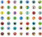 PATIKIL 8mm Dragon Eyes, 100 Pcs Round Glass Eyes Animals Crochet Eyes for Clay Doll Making Craft DIY Findings Jewelry Making, Mix Colors