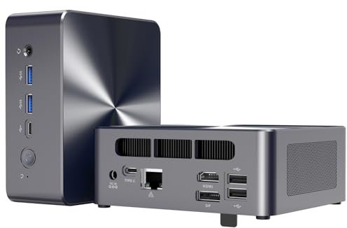 BRE NUC Mini PC N7A Intel Core i5-12450H fino a 4.4GHz (8C/12T), 16GB DDR4 RAM 1TB NVMe SSD Computer, USB 3.2/Type-C/WiFi 6/BT5.2/RJ45 2.5G/4K Triple Display Desktop PC