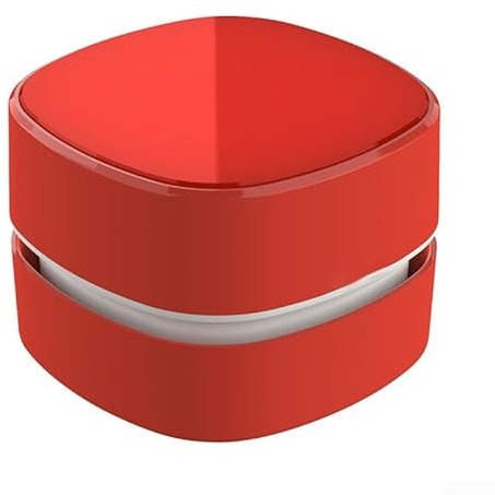 Desktop-Staubsauger, Mini-Tischstaubsauger, energiesparend, hohe Ausdauer bis zu 400 Minuten, kabellos und um 360 Grad drehbares Design für Tastatur/Zuhause/Schule/Büro (rot)