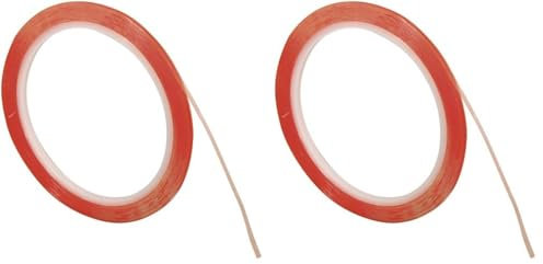 Rayher HOBBY Doppelklebeband, extra stark, 3 mm, Rolle 10 m, transparent, säurefrei, hitzebeständig bis 80°C, Klebeband, Klebetape, 30070000, Durchsichtig (Packung mit 2)