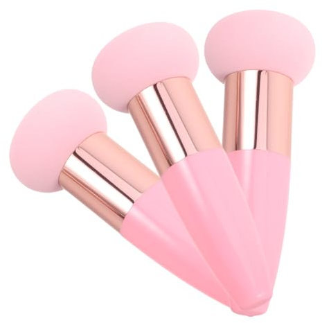 HAPINARY 3 Stück Kosmetikschwamm Pilzkopf Make-up-schwämme Für Foundation Puder Rouge Anwendung Gesicht