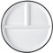 Alipis Ceramic Portion Control Plate for Adults, 8 Inch Divided Plate for , Salad, Dessert, and Dinner, Microwave and Oven Safe, Easy to Clean, White with Black Edge