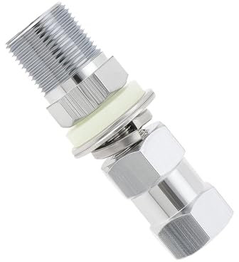 Briny River 1 Pieza Adaptador de Montaje en Perno de Radio de Alta Resistencia de con Conector SO-239 de Cobre Niquelado Adecuado para Antena de Radio CB con Orificios de 1/2 Pulgada