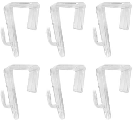 YJSDDNTY Gancio per finestra da appendere, gancio decorativo, gancio per porta, ideale per la decorazione della finestra, 25 x 37 mm (6 pezzi trasparenti)