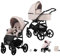 Poussette Mata 06 B Rose Cadre noir