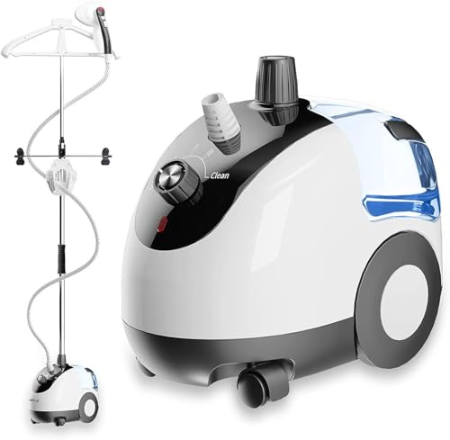 Dampfbügeleisen 1600W – 2,4L Wassertank, 30s Aufheizzeit, 110 Min Dauerdampf, Vertikal & Horizontal, Faltenfrei für Kleidung & Textilien, Leistungsstarker Dampfglätter für Haushalt & Gewerbe