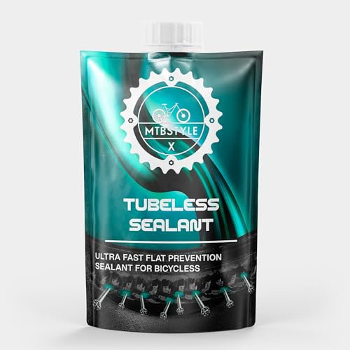 XMTBSTYLE Líquido antipinchazos Bicicleta 800ml | Liquido tubeless MTB | repara pinchazos para Bici 29 27,5 26’’ E-Bike | Sellador de Neumáticos para Reparación Rueda | Sellante Ruedas hasta 6mm |