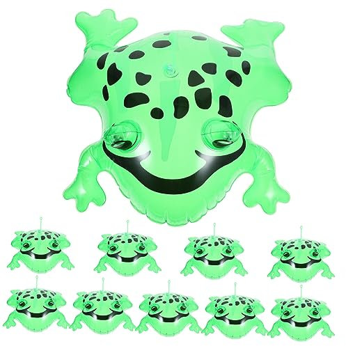 VANZACK 10stücke Aufblasbares Frosch Spielzeug Frosch Hüpffigur Pool Party Dekoration Tierspielzeug Partygeschenk Frösche Spielzeug