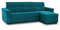 Talamo Italia - Schlafsofa mit Halbinsel Ombretta, Verwandelbares Ecksofa für das Wohnzimmer, gepolstert, abnehmbar, 100% Made in Italy, 285x160 h100 cm, Hellblau