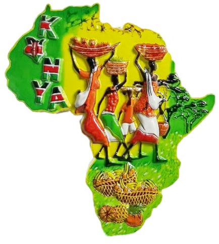 Kenya Refrigerator Magnet Travel Souvenir Fridge Decoration Magnetic Sticker 3D Craft