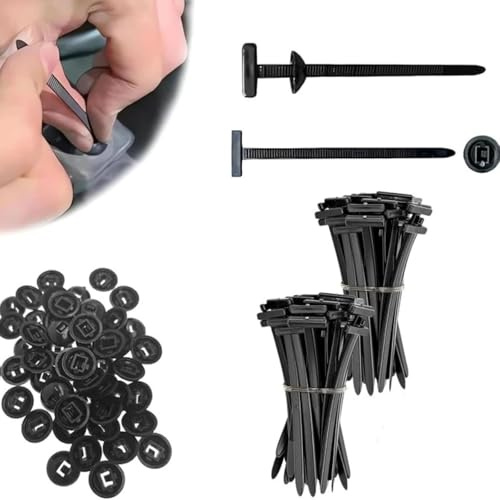 150 Pièces Attaches Autobloquantes Universelles En Nylon, Fixation Rapide, Longueur 9.5CM, Attaches Cable Polyvalentes, Idéal Pour La Voiture, Le Bureau Et La Maison(Noir)