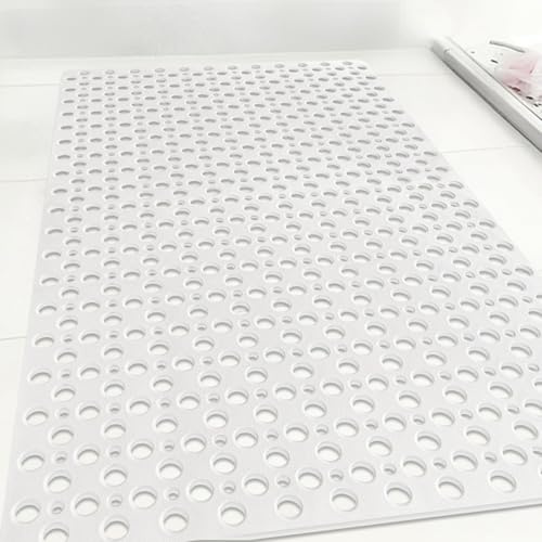 Mofonky Non Slip Shower Mat: 90 x 60 cm Large Shower Mats for Inside Shower - Soft TPE Anti Slip Anti Mould Long Shower Matt with Large Drain Holes
