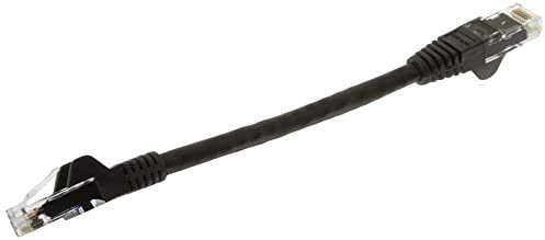 StarTech.com 6in CAT6 Ethernet Cable - Black CAT 6 Gigabit Ethernet Wire -650MHz 100W PoE++ RJ45 UTP Category 6 Network/Patch Cord Snagless w/Strain Relief Fluke Tested UL/TIA Certified (N6PATCH6INBK)