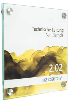 Logistic Sign System Türschild Sicherheitsglas Vitrum B (200/200 mm B4)