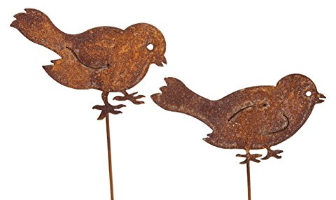 Gartenstecker 2er Set Vögel Mini Rankstab
