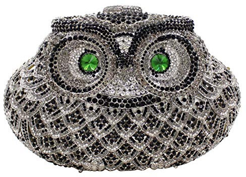 Santimon Handtasche Damen Strass Abendtasche Clutch Abend Handtaschen Diamant Unterarmtasche Hochzeit Party Glitzer Tasche Luxus Eule