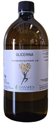 GLICERINA VEGETALE (Glicerolo) liquida 1kg | Bottiglia in PET da 1kg | Uso Professionale e Alimentare | Assunzione Orale | Cosmesi Handmade