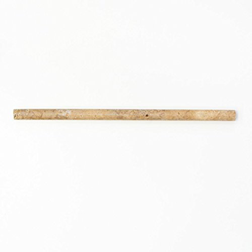 Bordure de travertin en pierre naturelle de noyer profilé Noce Antique Travertin pour mur, salle de bain, cuisine, mosaïque | 10 frises