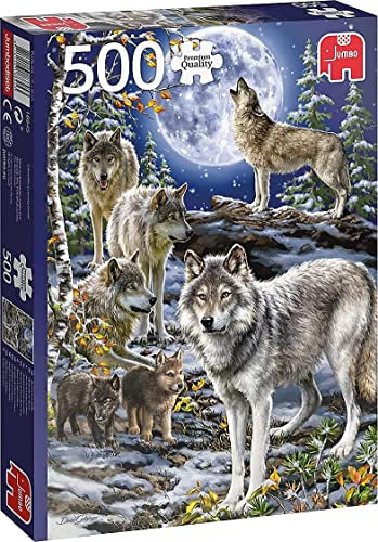Jumbo Wolfsrudel im Winter - 500 Teile