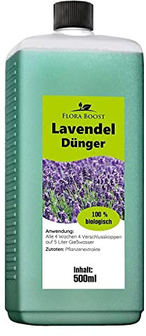 Flora Boost Lavendel Dünger Flora Boost 500ml I Für bis zu 100L Gießwasser I Blüten Dünger für Lavendel Pflanzen I Flüssiger Blatt- & Wurzeldünger I 100% natürlicher Pflanzendünger
