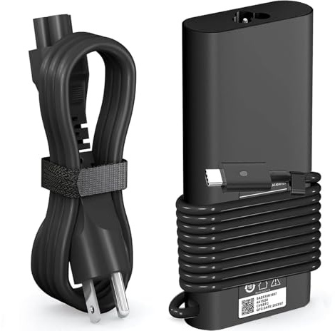 130W USB C Laptop Charger Compatible with Dell Laptop Charger Type C Slim AC Power Cord - Precision 5550 5560 5570 5750 3560 XPS 15 9500 9575, XPS 17, Latitude 7410 7310 USB C