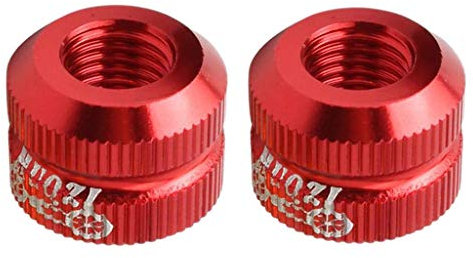 Fahrrad-Staubsaugermutter aus Aluminiumlegierung, leicht und stabil, Ventilmutter für Fahrradreifen, MTB, Rennrad, Rot