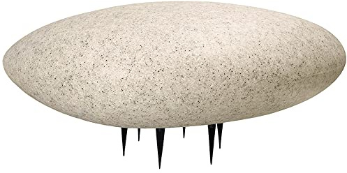LED Stein Garten Außenleuchte Granit-Optik 63cm IP65 inkl. 2x LED-Lampe mit Sensor warmweiß 5m Anschlusskabel IP44