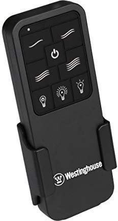 77879 Funkfernbedienung von Westinghouse Lighting mit hintergrundbeleuchteten Tasten für Deckenventilatoren mit und ohne Leuchten, Ausführung in Schwarz