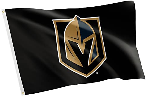 Las Vegas Golden Knights Team NHL National Hockey League 100% Polyester Indoor Outdoor 91 x 152 cm (Design #1)