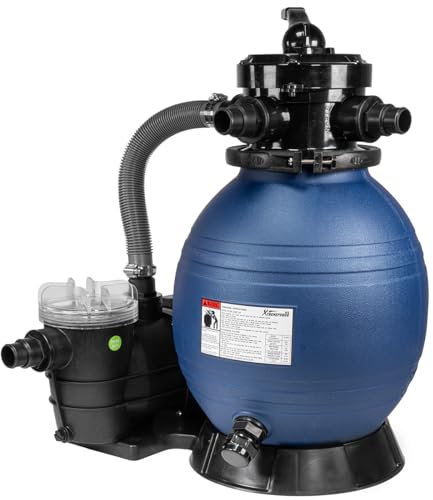 XtremepowerUS 12 Sand Filter Pump System Filter Tank 10,000 Gal Above Ground Pool Pressure Gauge 0.75 HP Pool Pump Set