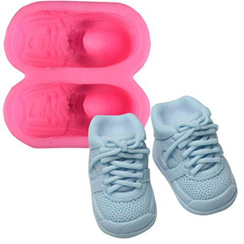 GUMEI 3D Süße Babyschuhe Silikon Kuchenformen Zahnfleischpaste Chocolate Clay Candy Mould Fond