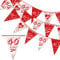 DPKOW Ruby Wedding Anniversary Bunting Banner for 40th Wedding Anniversary Decorations, 16pcs 40th Anniversary Triangle Flag Garland for Ruby Wedding Anniversary Decorations Hanging for Indoor Outdoor
