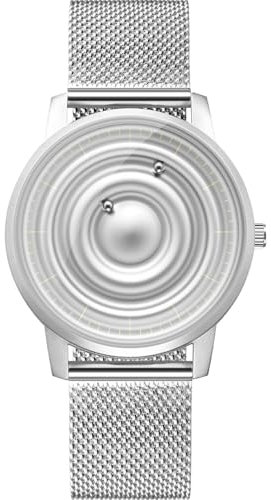 EUTOUR Men's Watch Magnetic Watch Magnetic Watches Minimalist Unisex Quartz Watch with Silicone Strap 40mm