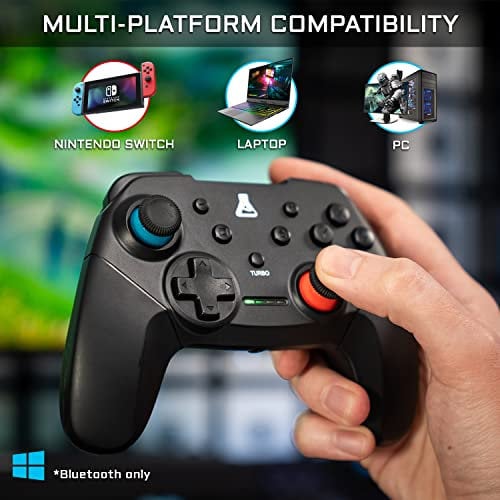 The G-Lab K-Pad THORIUM Switch Manette Gaming Bluetooth Sans Fil avec Vibrations Intégrées, GamePad Contrôleur de Jeu connecté sans Fil - Manette de Jeu pour Nintendo Switch - NOUVEAU 2022 (Noir)