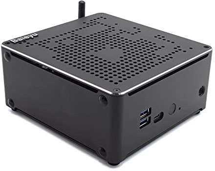 Baieyu Mini PC Core i9-9880H, 32GB RAM 512GB SSD, UHD Graphics 630,Support 4K Double Display, HDMI/DP/WIFI/BT/LAN/Type-C