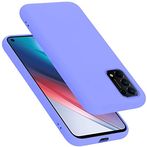Cadorabo Hülle kompatibel mit Oppo FIND X3 LITE Hülle Silikon Handyhülle für FIND X3 LITE Case aus flüssigem Silikon- Kratzfeste und stoßfeste dünne TPU Schutzhülle - Liquid HELL LILA