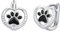 KINGWHYTE Hund Pfote Print Ohrringe Sterling Silber Herz Creolen Ohrringe Tier Ohrringe Schmuck Geschenk für Frauen Mädchen