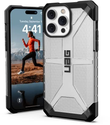 URBAN ARMOR GEAR UAG Designed for iPhone 14 Pro Max Case Translucent Clear Ice 6.7 Plasma Lightweight Slim Shockproof Transparent Protective Cover Compatible with Wireless Charging