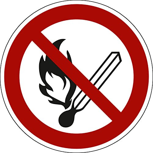 Verbotszeichen Feuer, offenes Licht und Rauchen verboten, Typ: 03050