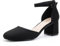 Greatonu Escarpins Bride Cheville Femme Escarpins Bloc Talons Pumps Femme Talon Haut avec Bout Fermé - Parfait pour Les Mariages et Les fêtes-EU 39-Noir