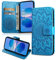 FCAXTIC Hülle Kompatibel mit Huawei P Smart 2021, Magnet PU Leder Tasche Flip Schutzhülle, Brieftasche Klappbar Hülle, Blau