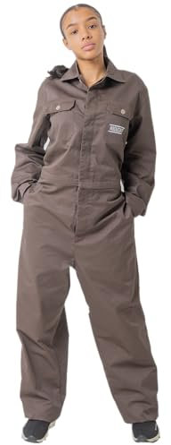 Insouciante Boiler Suits for Women, Gardening and Painting Ladies Overalls, Work Overalls With Unique Waist Zip Feature, Womens Workwear (10, Brown)
