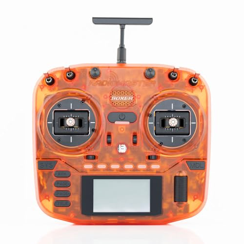 RadioMaster Boxer 2,4 GHz 16CH Salon Gimbals - Radiotreiber mit Tragetasche, Modus 2 (Orange, ELRS)