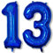 40 Inch Navy Blue 13 Balloons, Large Royal Blue Self Inflating Number 13 Balloons, Foil Dark Blue Globos Azules Marino Helium Balloon for Boys Girls 13 Year Old Birthday Anniversary Party Decoration