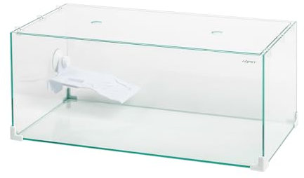AQPET Tartarughiera in Vetro con Coperchio E Isola per Tartarughe d'Acqua Tortuga, 60 60x30x25 cm 45 Litri