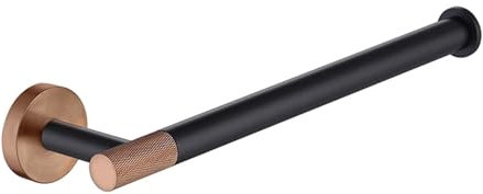 Paper Towel Holder Stainless Steel 4-PCS Rose Gold Black Wall Mounted Single Bar Towel Rack Towel Bar Bath Towel Coat Hook Toilet Paper Holder Paper Roll Holder(Color:Towel Ring 01)