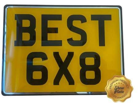 Motorbike Show Plate 6 x 8 (Non-Road Legal), Road-Legal Plate, Double Borders, Quad/Bike/ATV/Scooter/Off Road Enduro Motobike