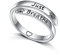 DAOCHONG Verstellbare inspirierende Ringe aus 925er Sterlingsilber, Yoga-Lotusblume, stapelbar, spiralförmig gedreht, Statement-Band, ermutigender Schmuck für Frauen und Männer (Just Breathe)
