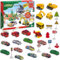 ANNSMA Adventskalender 2024 Kinder, 24 Stück Weihnachten Adventskalender Auto, 24PCS Auto Spielzeug Weihnachten Geschenk für Jungen Mädchen